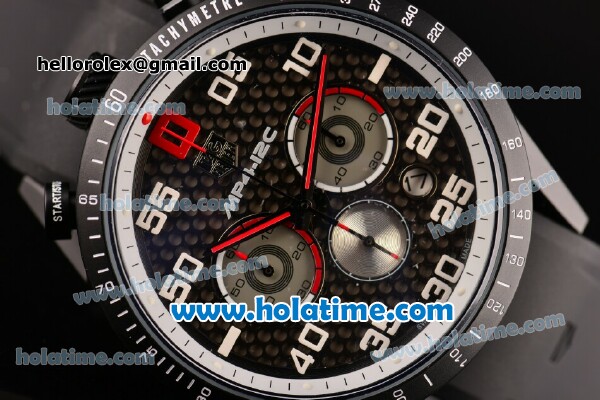 Tag Heuer Carrera MP4-12C Chrono Miyota Quartz PVD Case with Black Rubber Strap White Markers and Black Dial - Click Image to Close